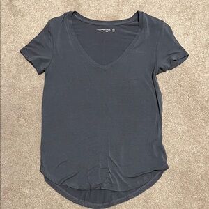 Abercrombie & Fitch Dark Gray V-Neck Tee